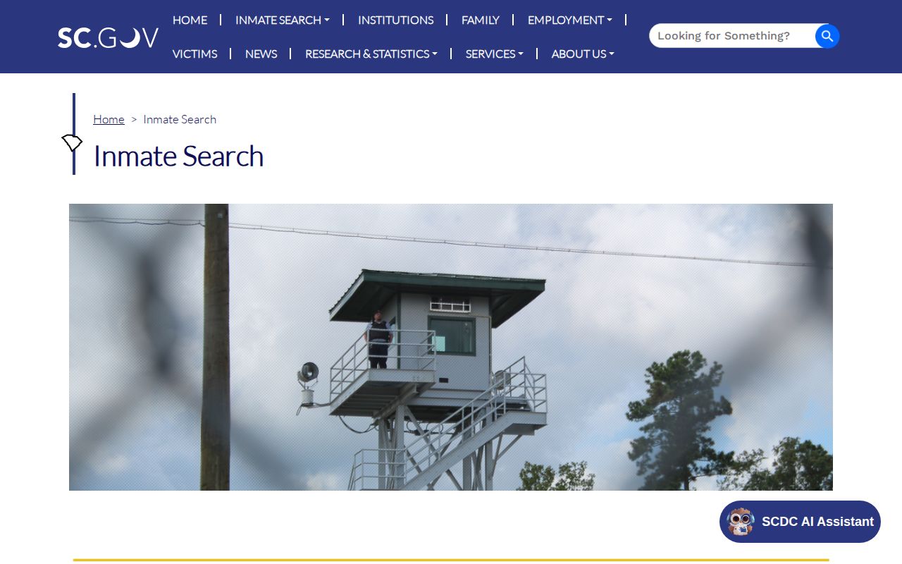 Marlboro County state prison record lookup through South Carolina Department of Corrections